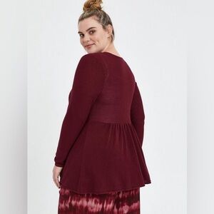 Torrid Women's Maroon Cardigan Sweater #sh0001